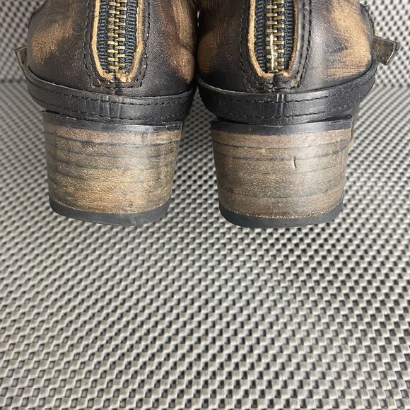 Freebird Stair By Steven Ankle Boots Womens Size 7 Brown Leather Made In Mexico - Picture 9 of 12